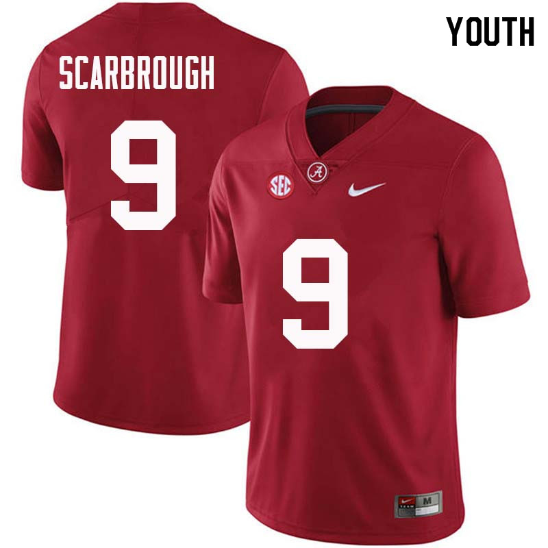 Alabama Crimson Tide Youth Bo Scarbrough #9 Crimson NCAA Nike Authentic Stitched College Football Jersey ZZ16U31NN